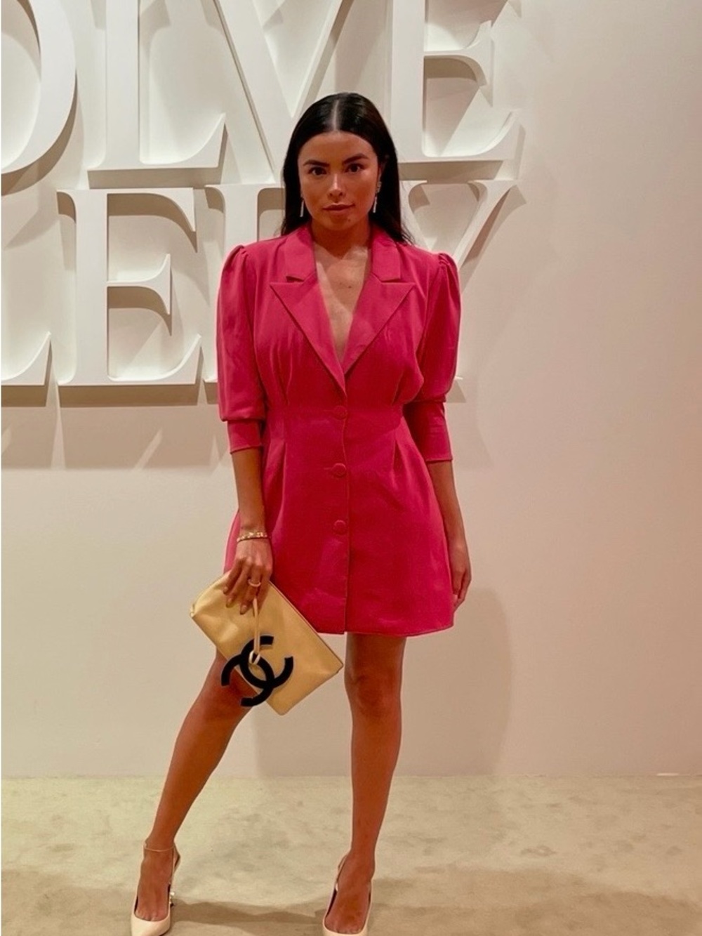 Lovers + Friends Hot Pink Blazer Mini Dress